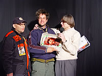 Achim von Paczensky, Christoph Schlingensiefund Heinz Badewitz - Hof 2003 (Foto: Filmgalerie 451)